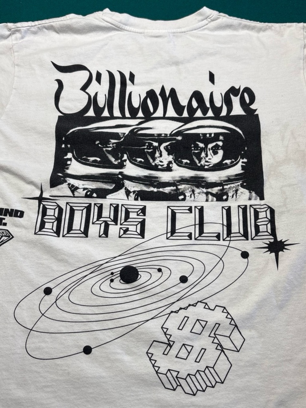 Billionaire Boys Club White Tee  ( some light staining on upper left ) M , $21